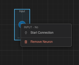 Neuron context menu
